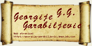 Georgije Garabiljević vizit kartica
